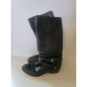 Lauren By Ralph Lauren Women's Black Leather Buckle Mid-Calf Boots Size 8.5